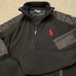 VTG Polo Golf Ralph Lauren Fleece Jacket Big Pony Logo Full Zip